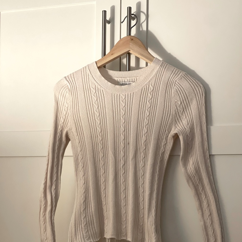 Cream tight fit sweater